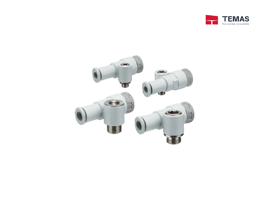 SPEED CONTROLLER WITH ONE-TOUCH FITTING COMPACT TYPE SMC JAS